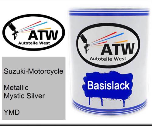 Suzuki-Motorcycle, Metallic Mystic Silver, YMD: 1L Lackdose, von ATW Autoteile West.